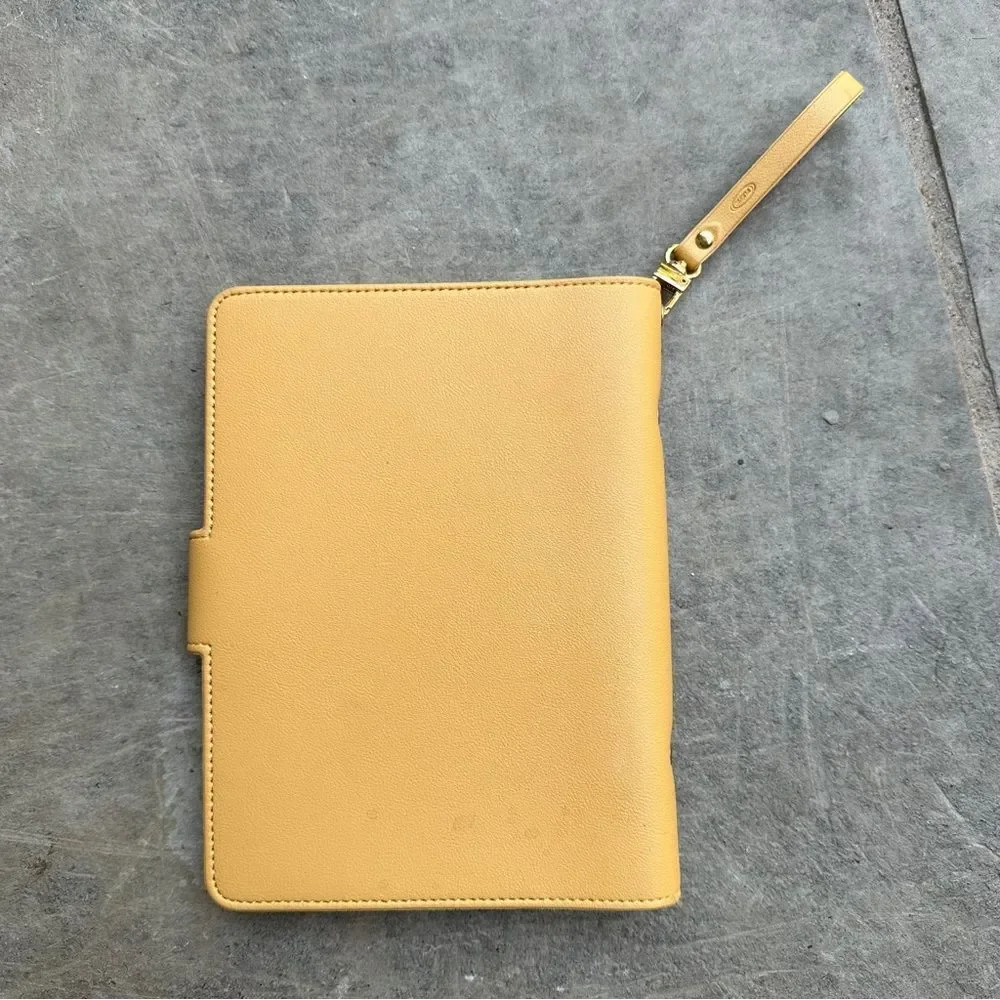 Peptic | 6x 8 6 ring binder Mustard Yellow Wristlet notebook